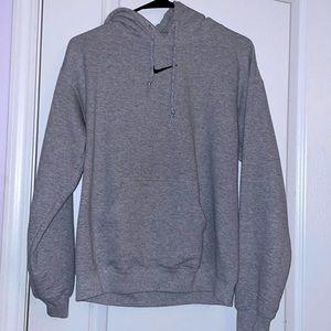 Embroidered Nike Grey Hoodie